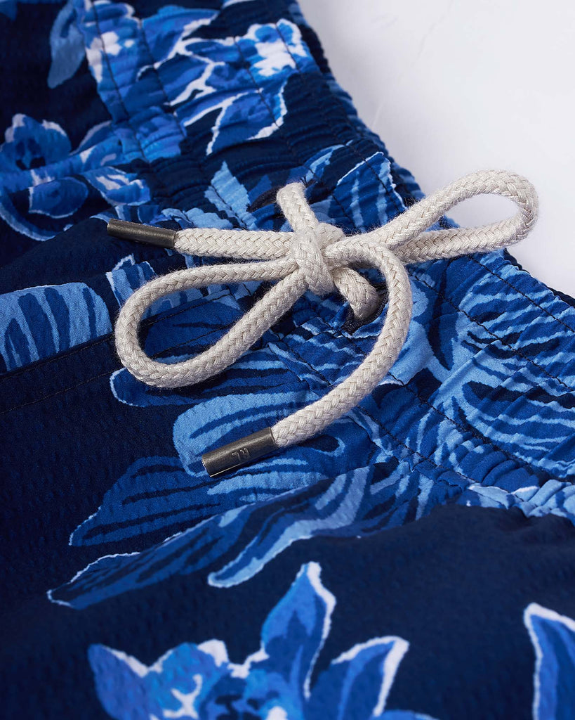 Seersucker Badeshorts Blå