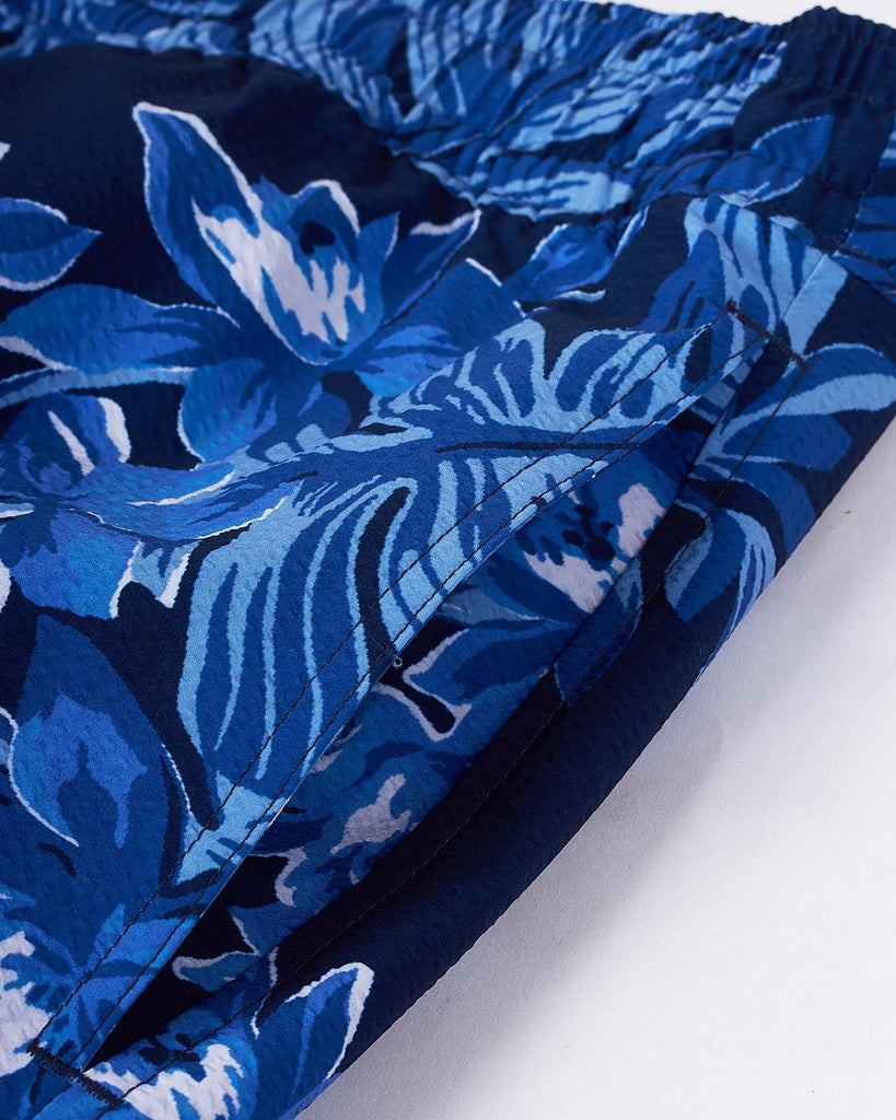 Seersucker Badeshorts Blå