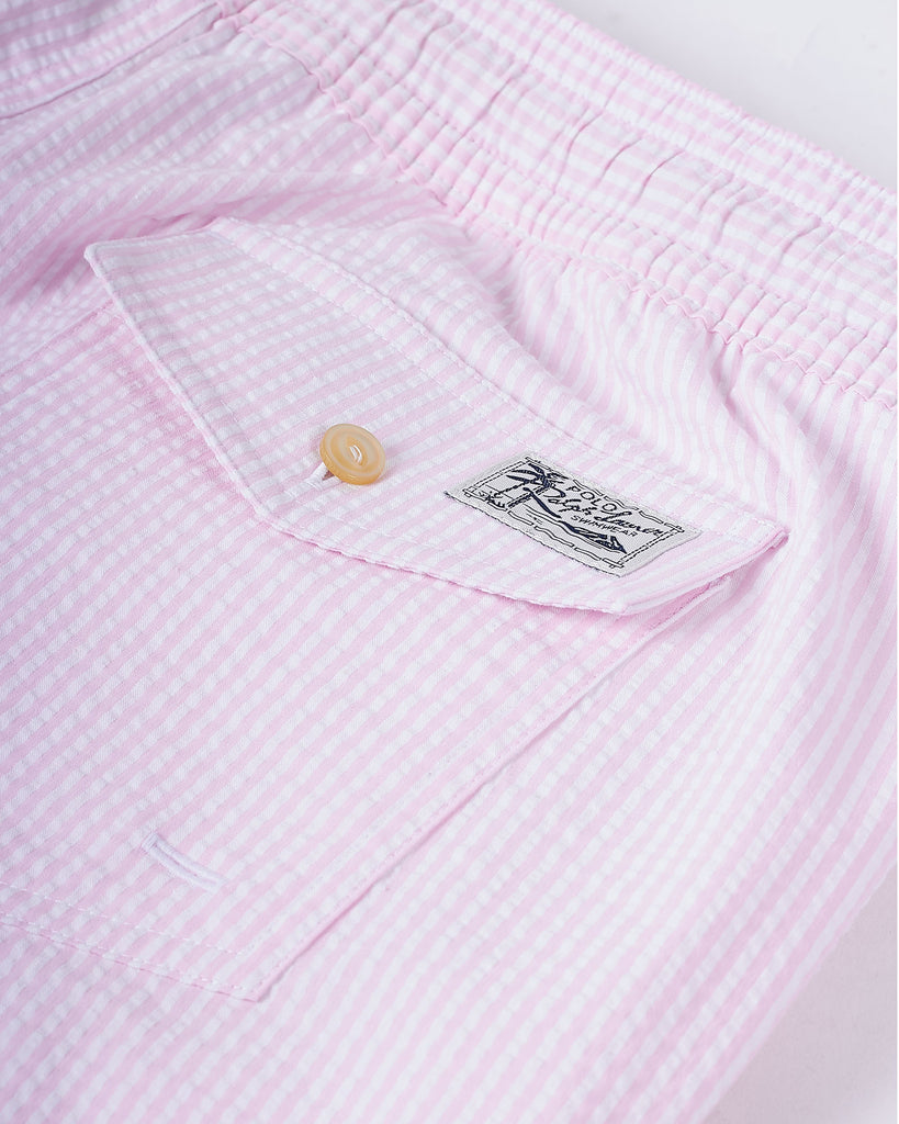 Seersucker Badeshorts Pink