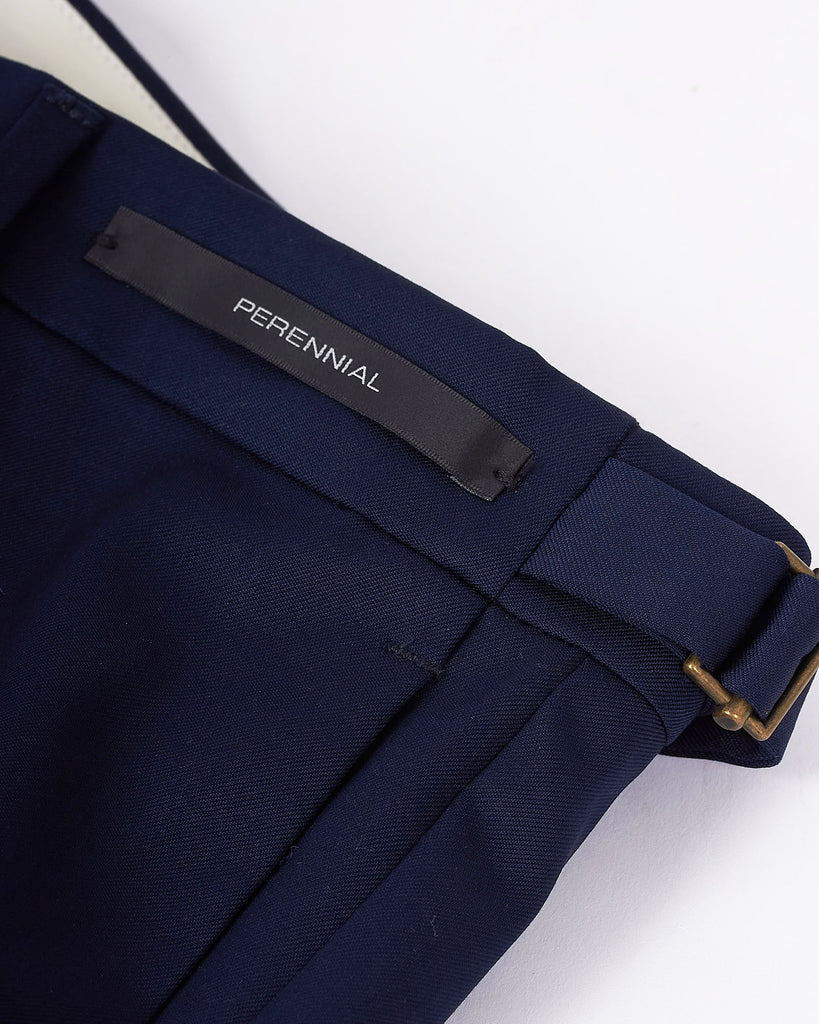 Wool Chino Side Adj Blå