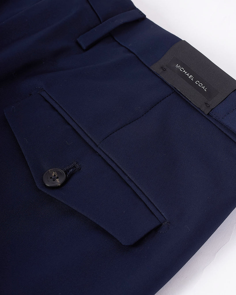 Wool Chino Side Adj Blå