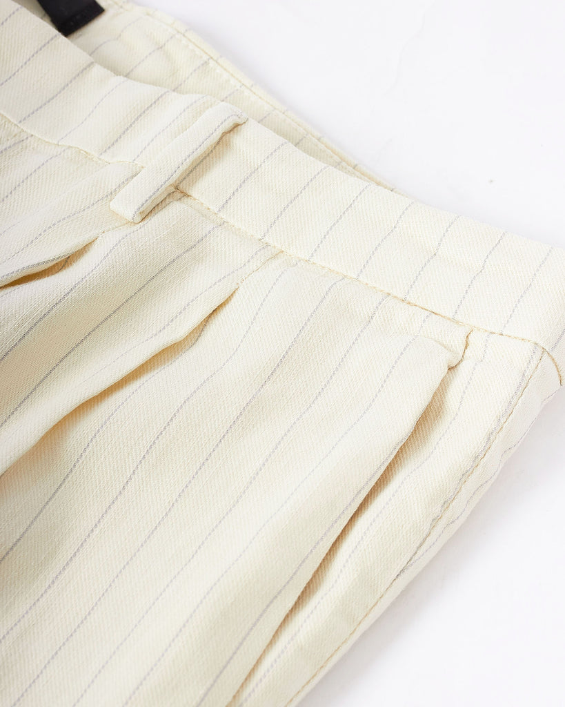 Pinstripe Linen Chino Sand