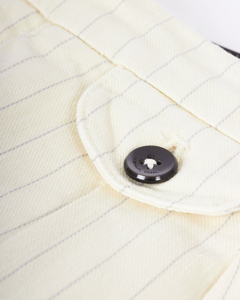 Pinstripe Linen Chino Sand