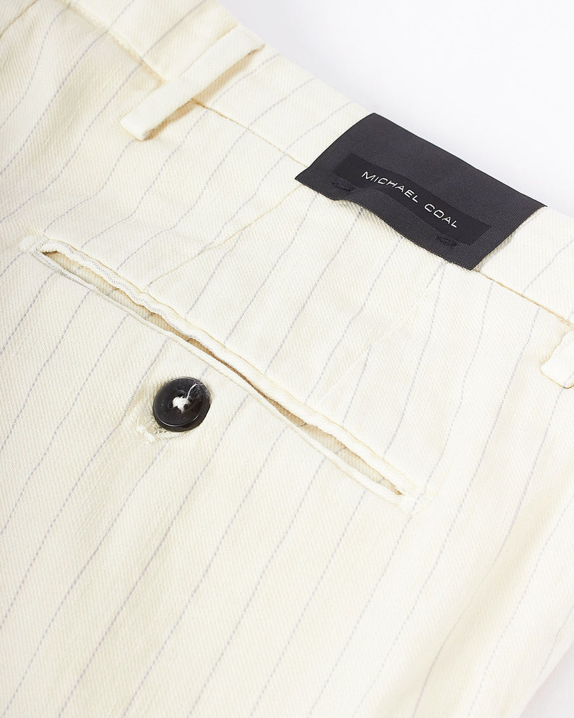 Pinstripe Linen Chino Sand