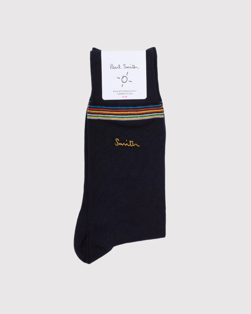 Sock Gold Logo Blå