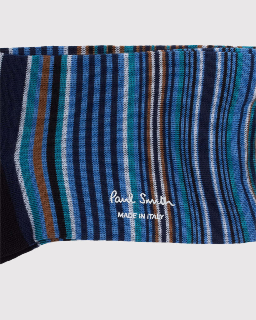 Sock Khan Stripe Blå