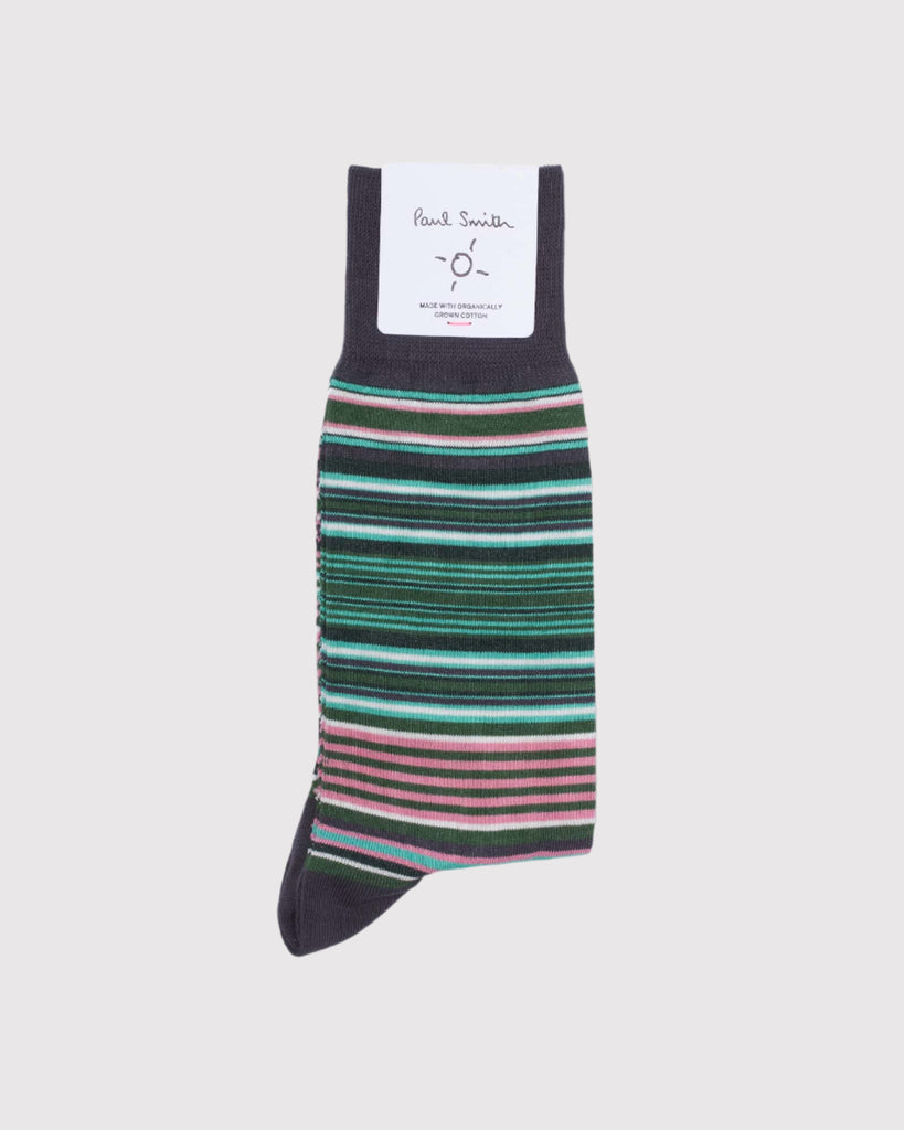 Sock Khan Stripe Grøn