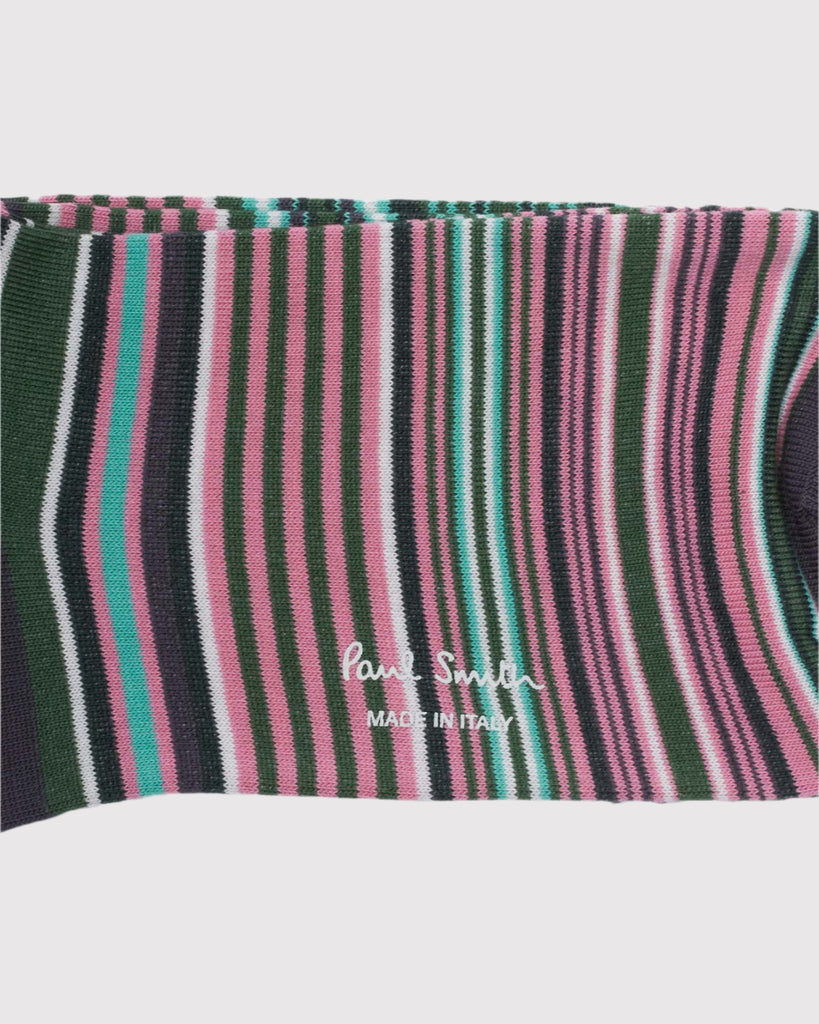 Sock Khan Stripe Grøn