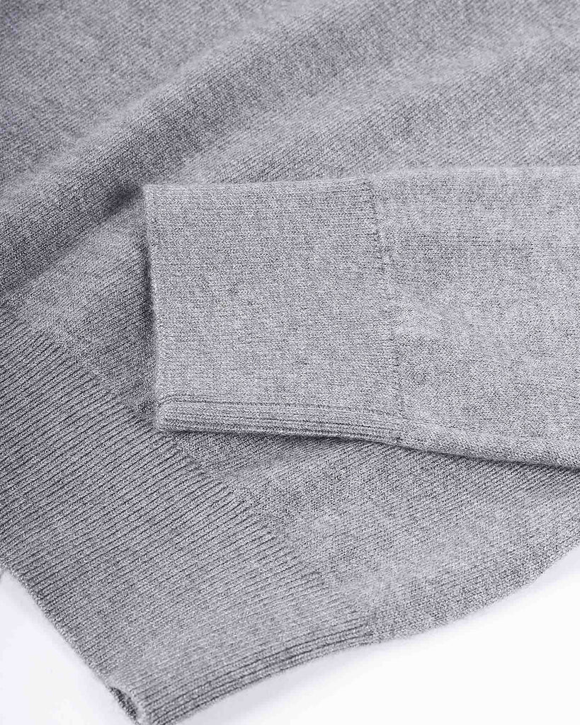 Visc Cashmere Roll Neck Grå