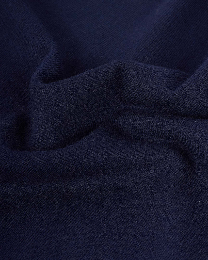 Visc Cashmere Roll Neck Blå
