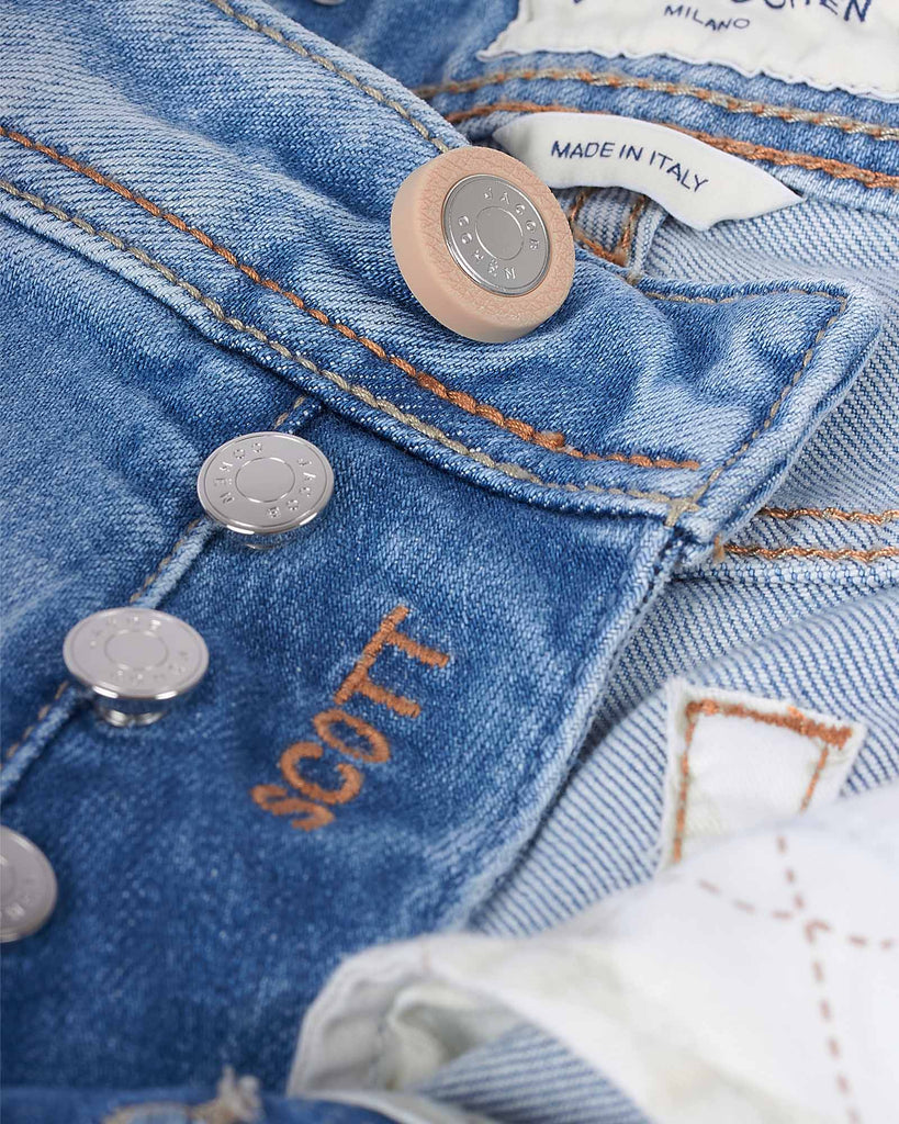 Scott Washed Jeans Blå