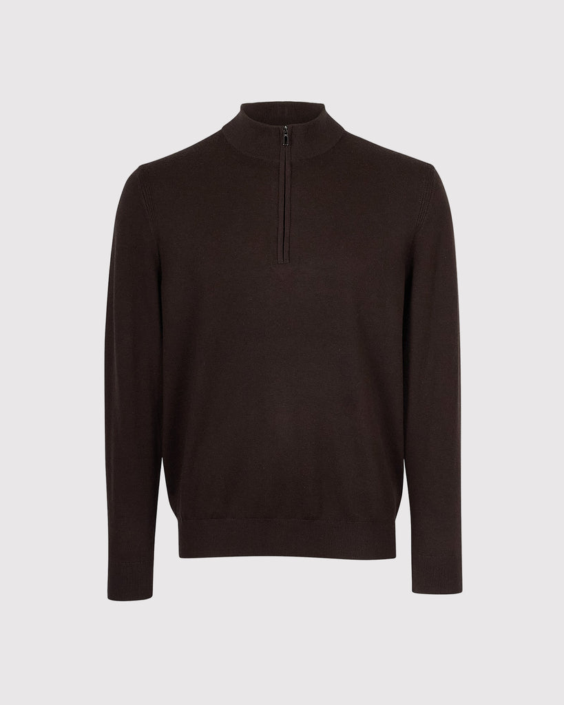 Lupetto Mezza Zip Brun
