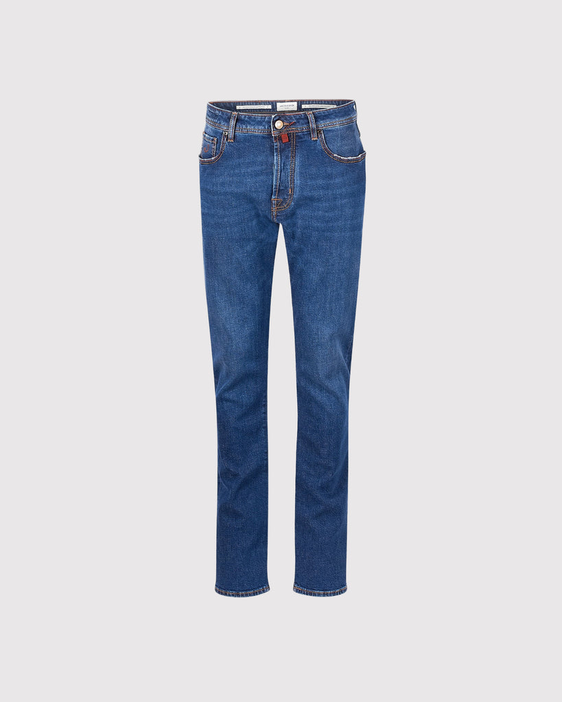 Bard Argyle Patch Jeans Blå
