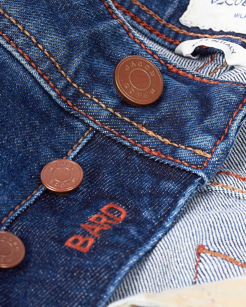 Bard Argyle Patch Jeans Blå