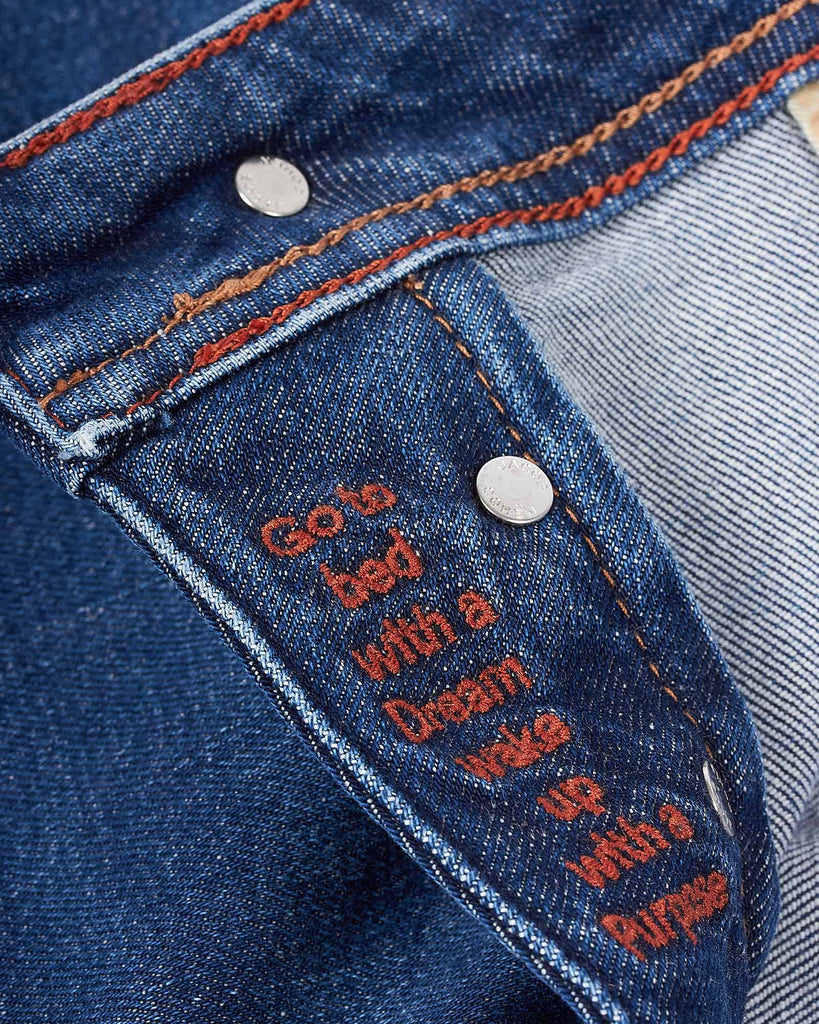 Bard Argyle Patch Jeans Blå