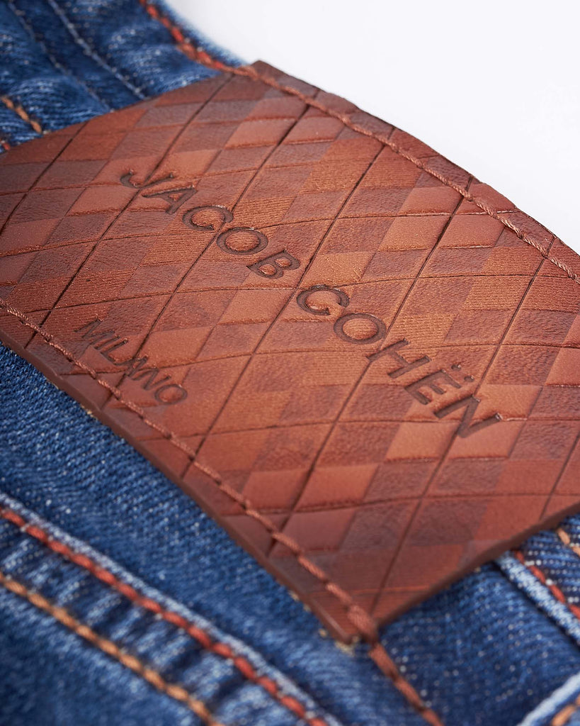 Bard Argyle Patch Jeans Blå