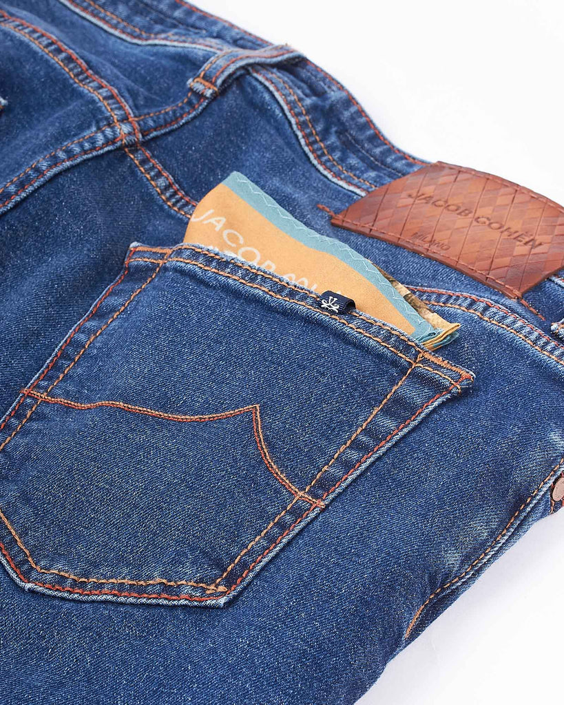 Bard Argyle Patch Jeans Blå