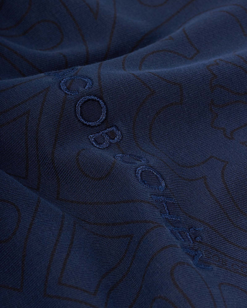 Mønstret Sweatshirt Blå