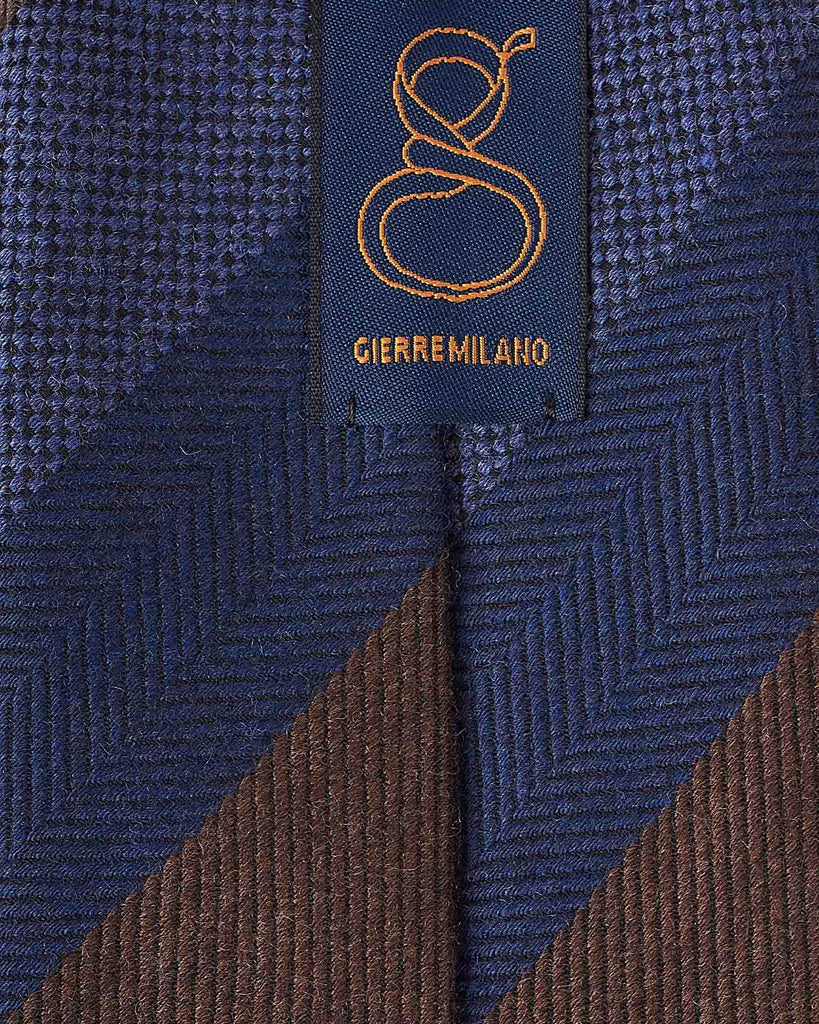 Slips Brun Strib Blå