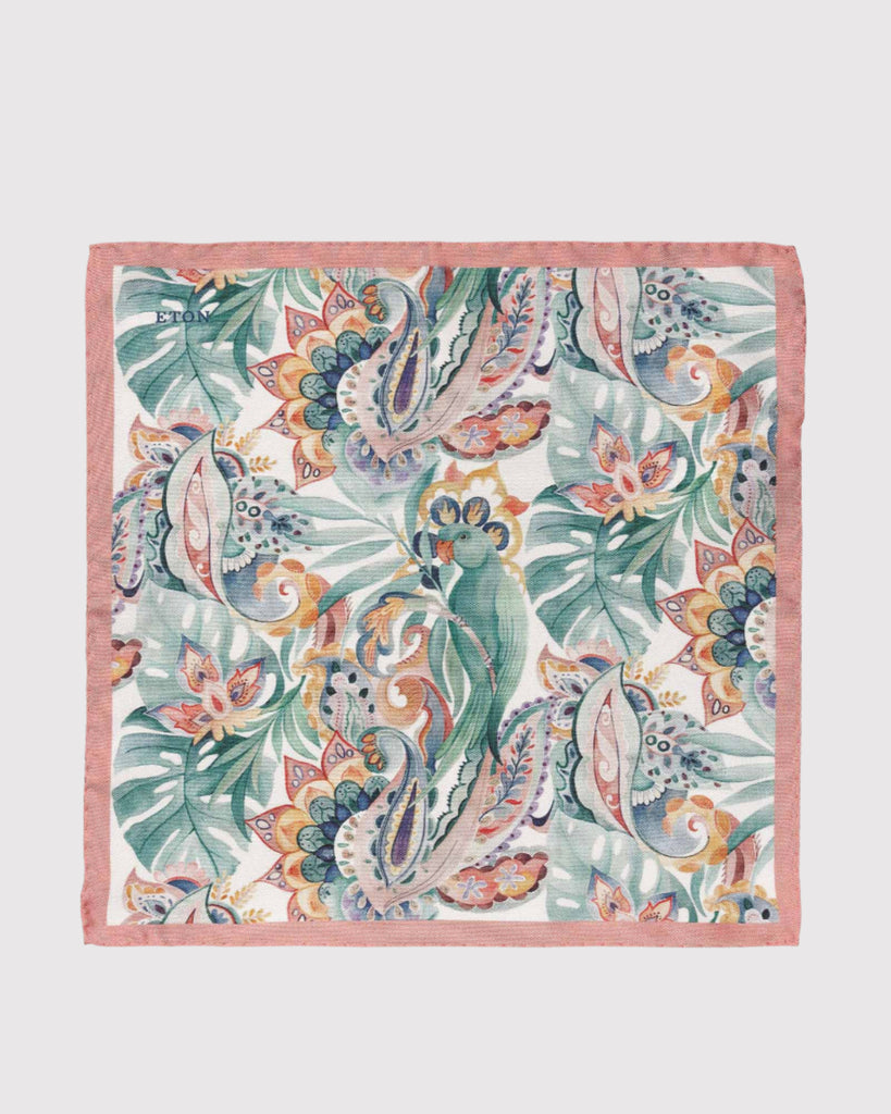 Floral Pocket Square Hvid