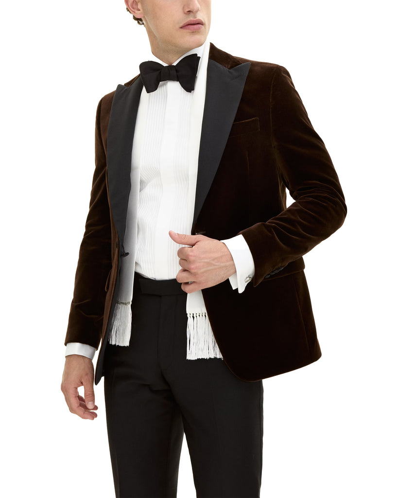 Frampton Blazer Velour Brun