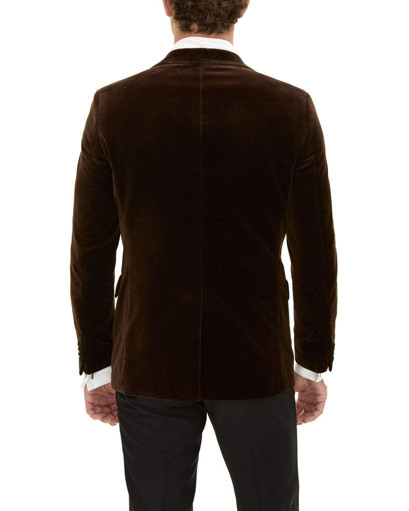 Frampton Blazer Velour Brun