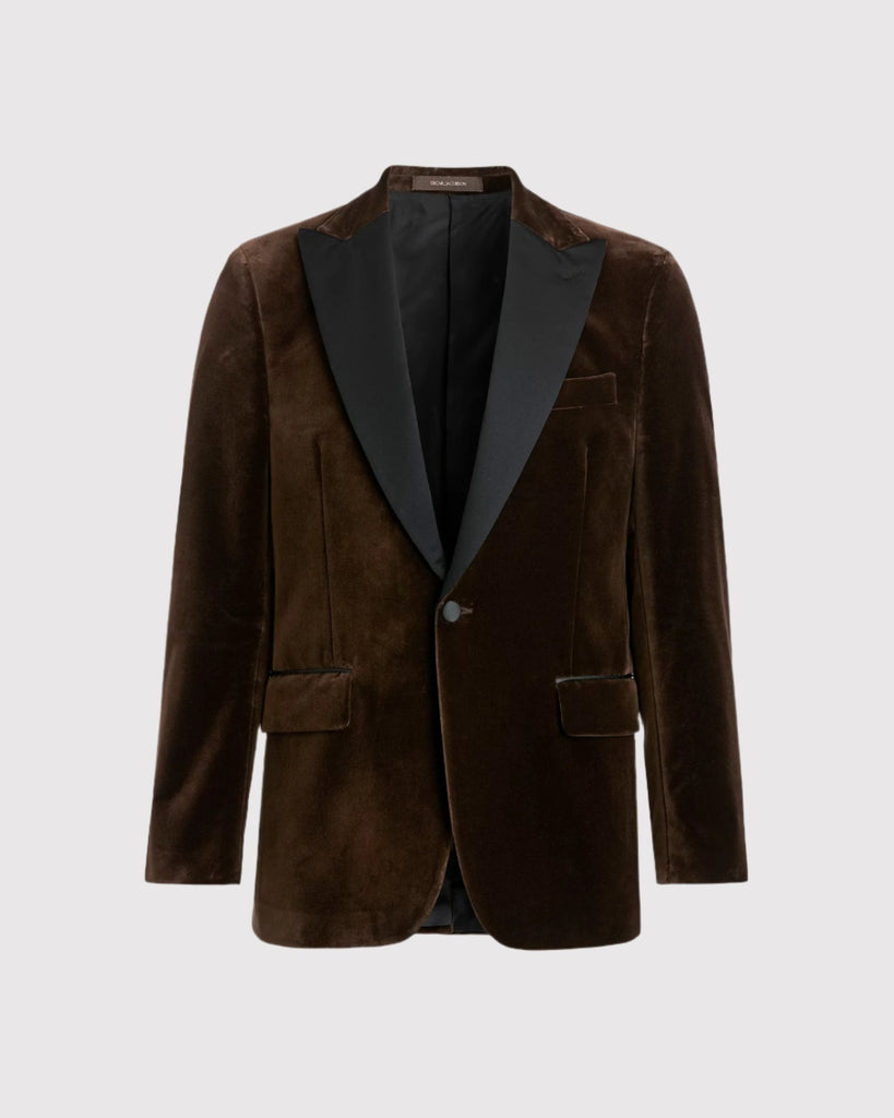 Frampton Blazer Velour Brun