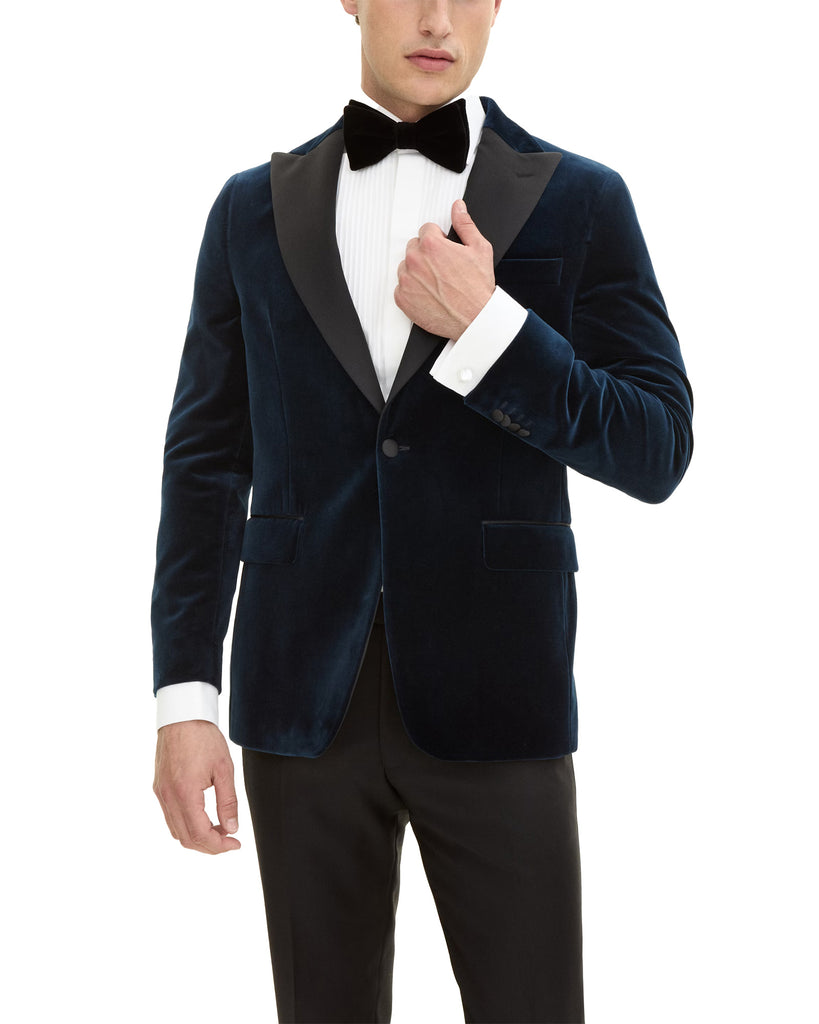 Frampton Blazer Velour Blå