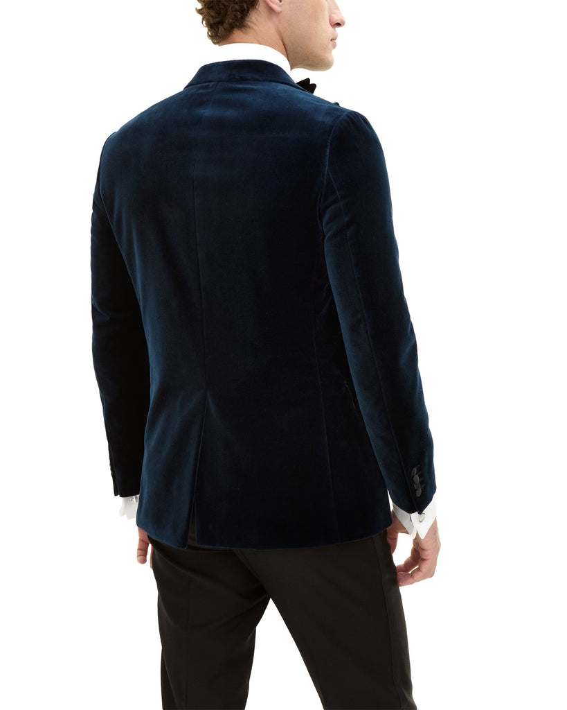 Frampton Blazer Velour Blå
