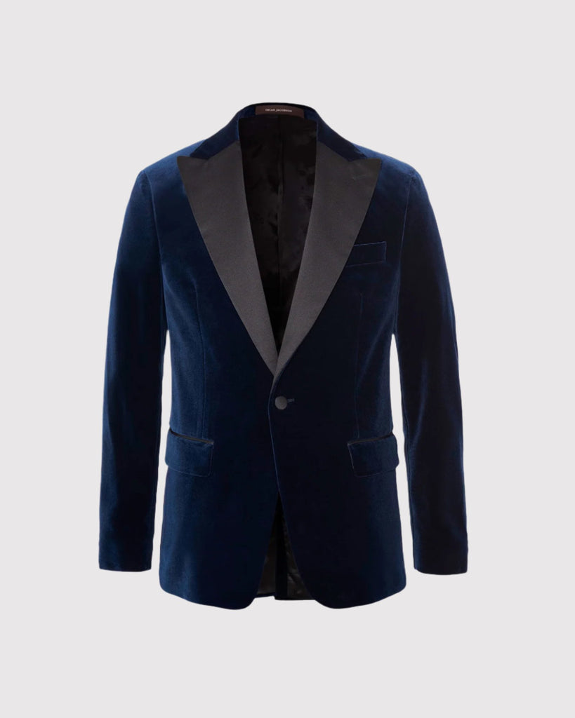 Frampton Blazer Velour Blå