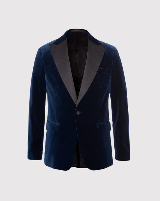 Frampton Blazer Velour Blå