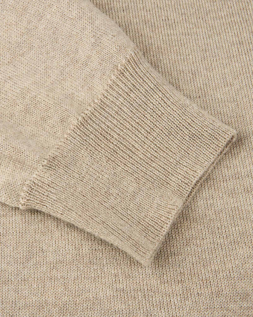 Crew Neck Merino Patch Sand