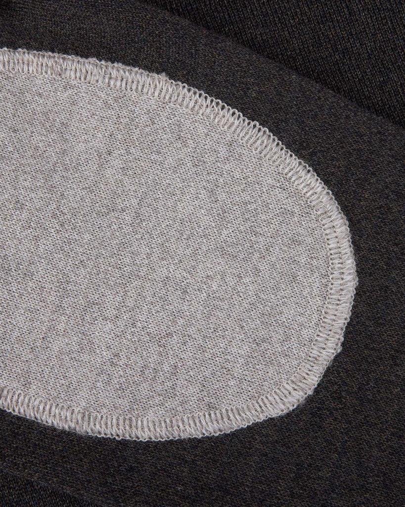 Crew Neck Merino Patch Brun