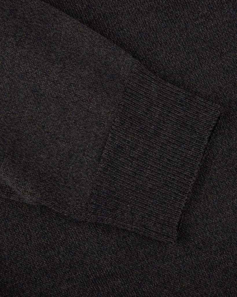 Crew Neck Merino Patch Brun