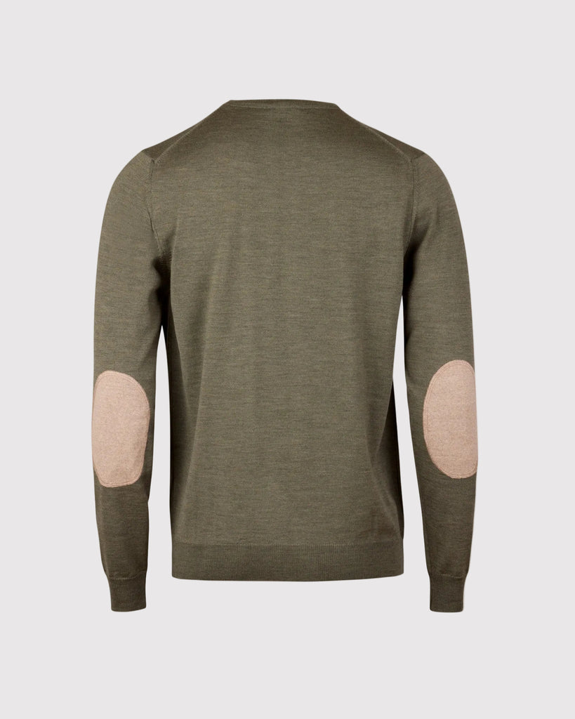 Crew Neck Merino Patch Grøn