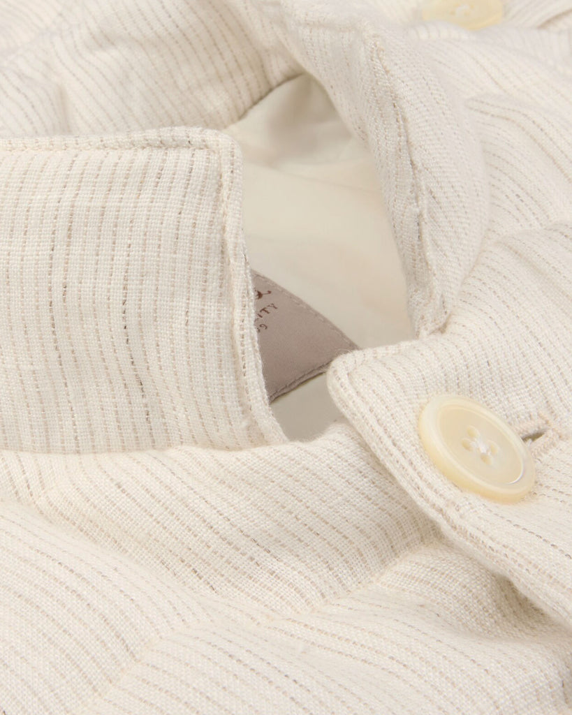 Pinstripe Linen Vest Sand
