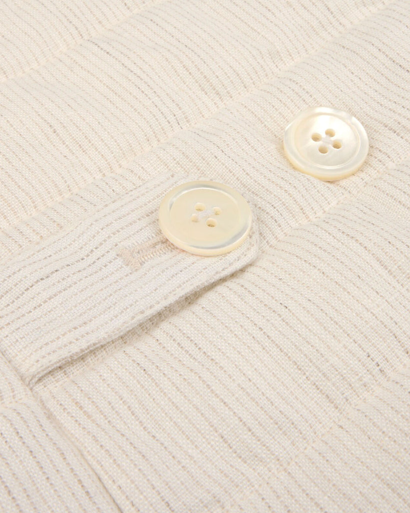 Pinstripe Linen Vest Sand