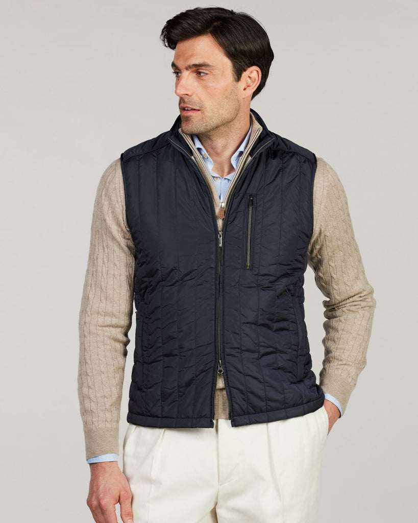 Quilted Vest Blå