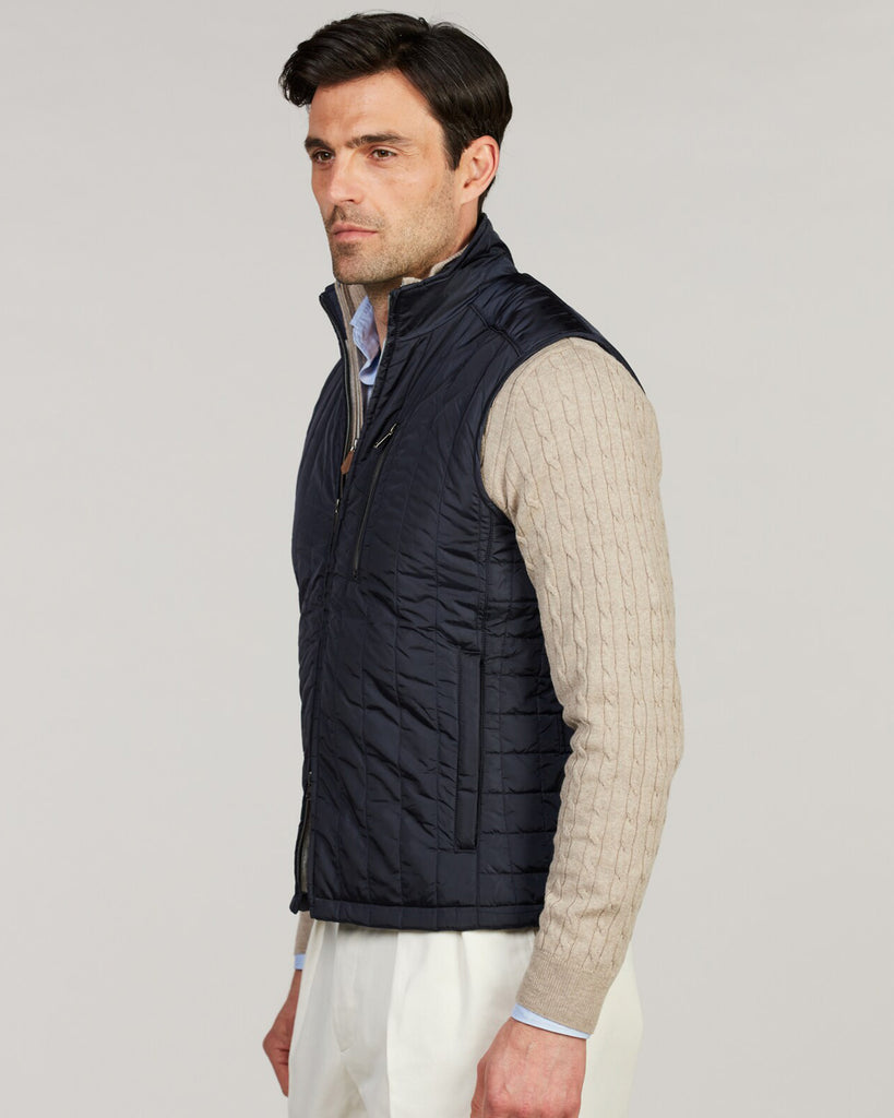 Quilted Vest Blå