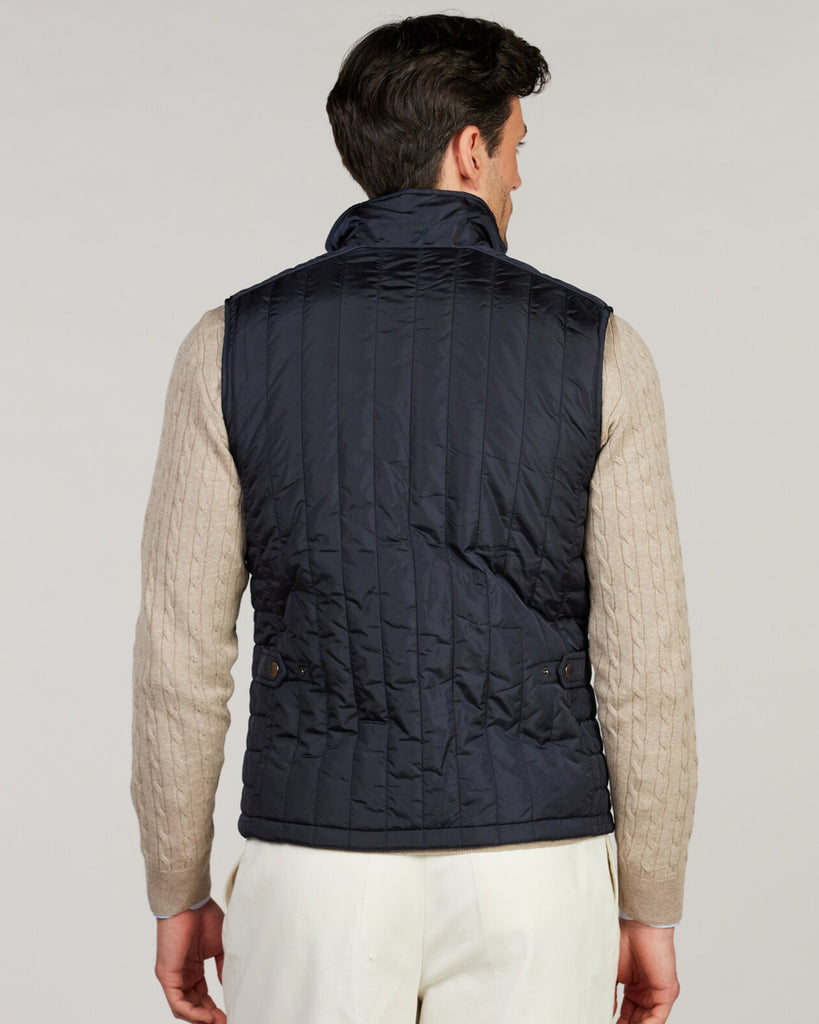 Quilted Vest Blå
