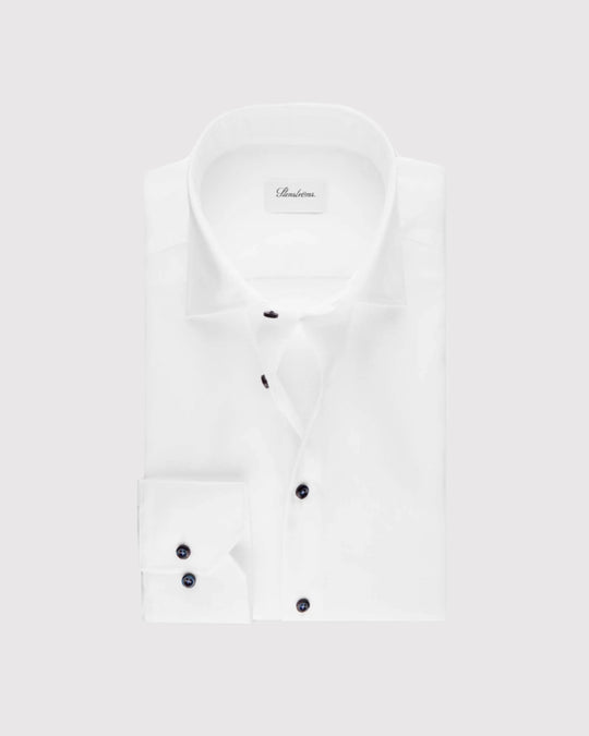 Slim Fit Structure Skjorte Hvid