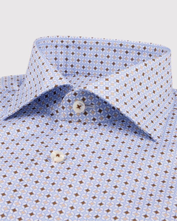 Slim Fit Diamond Skjorte Blå