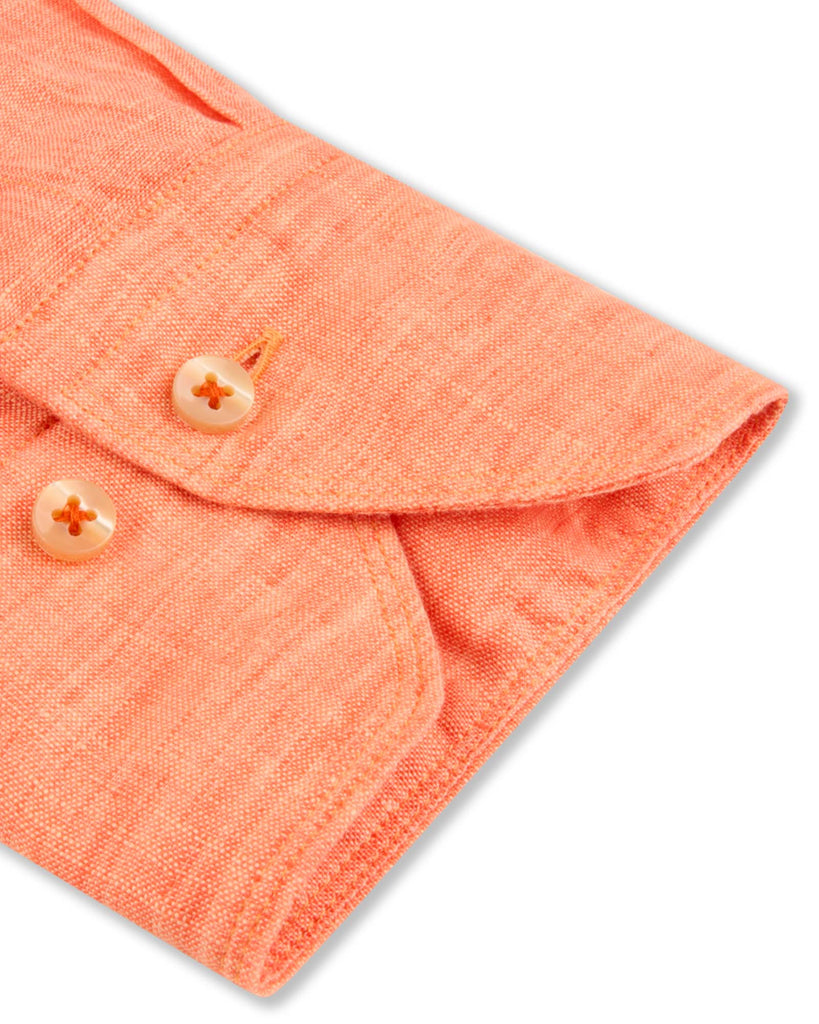 Slim Fit Hør Skjorte Orange