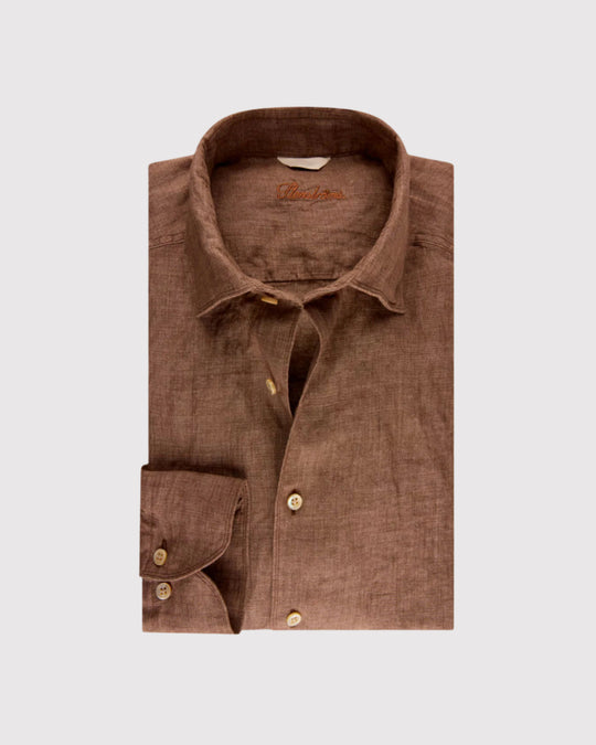 Hør Skjorte Brun