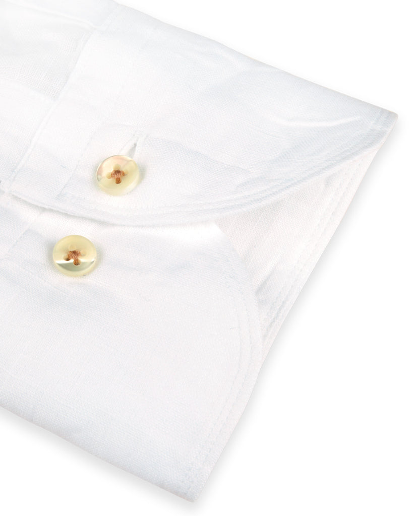 Slim Fit Hør Skjorte Hvid