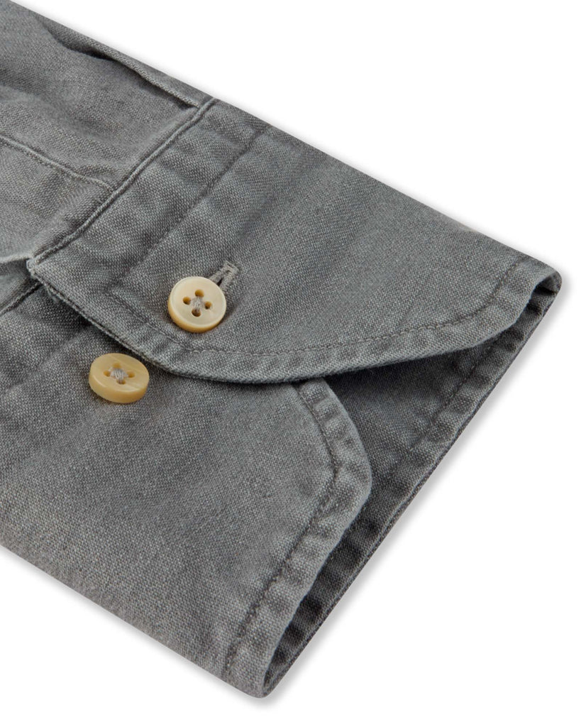 Slim Fit Denim Skjorte Grå