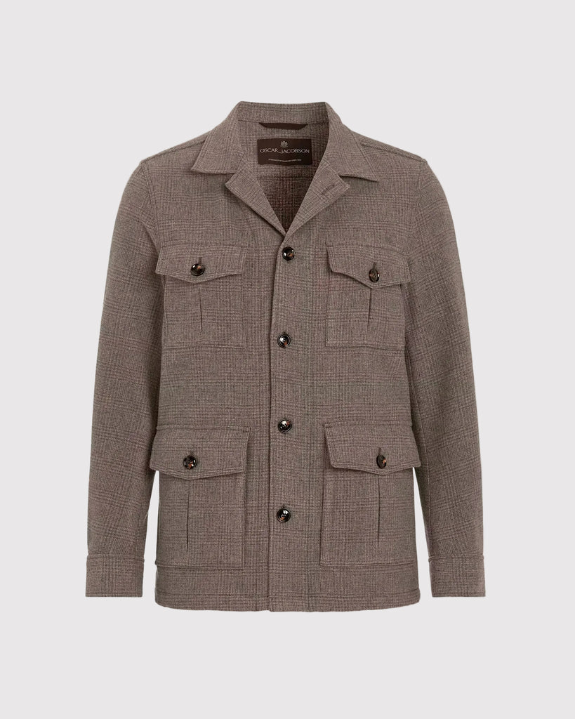 Safari Check Overshirt Brun