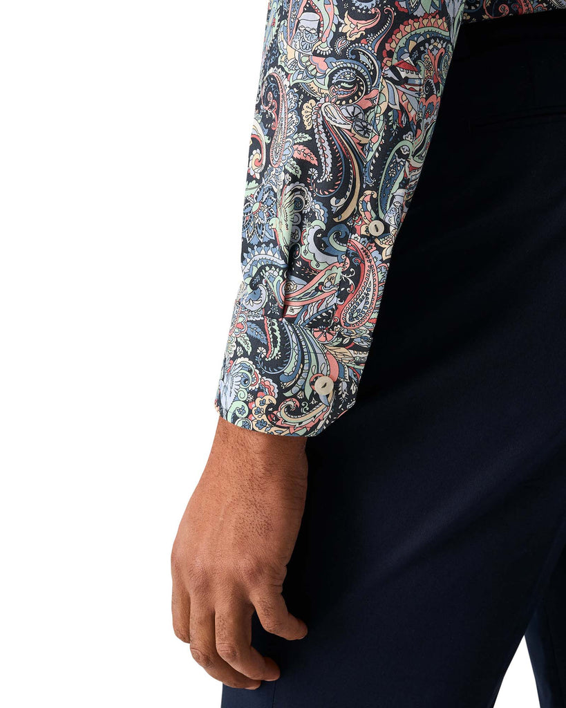 Contemporary Fit Paisley Print Multi