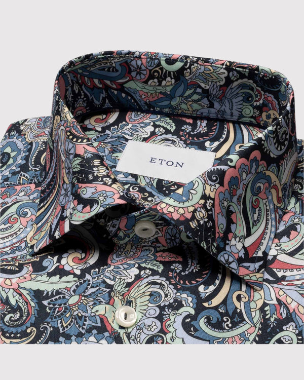 Slim Fit Paisley Print Multi