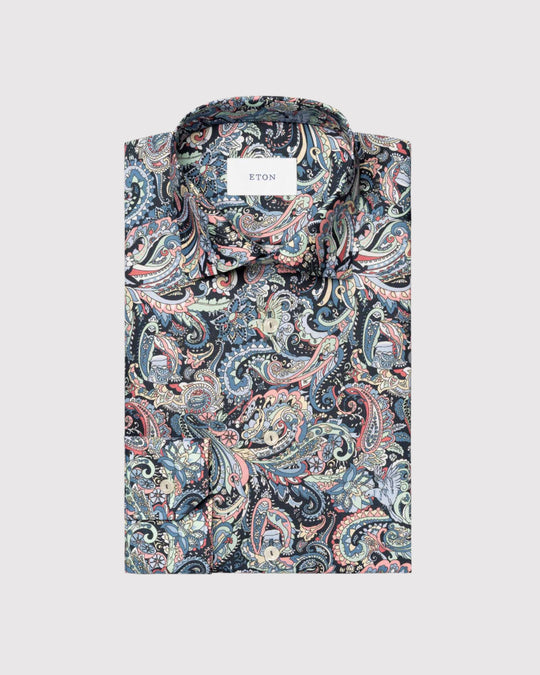 Slim Fit Paisley Print Multi